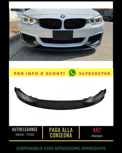 GLOSS BLACK SPLITTER FOR BMW 4 F32 F33 F36 2013-2020 Coupe Cabrio Gran Coupe