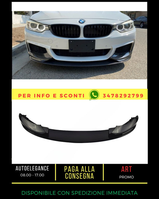 GLOSS BLACK SPLITTER FOR BMW 4 F32 F33 F36 2013-2020 Coupe Cabrio Gran Coupe