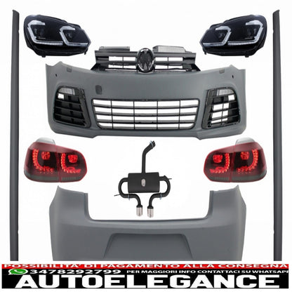 complete body kit suitable for vw golf vi 6 mk6 (2008-2013) exhaust system design r20 catback silencer