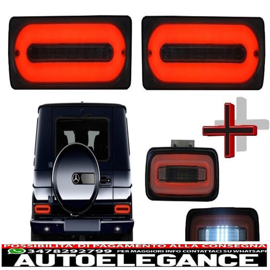 barra luminosa fanali posteriori a led con paraurti posteriore fendinebbia adatta per mercedes classe g w463 (1989-2015) fumè AUTOELEGANCERICAMBI