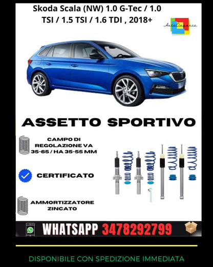 🔥Assetto sportivo adatto per Skoda Scala NW 1.0 G-Tec 1.0/ 1.5/1.6 TSI 18+🔥