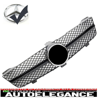 sports grill radiator grill suitable for mercedes w219 cls 2008-2010 glossy black - shows original titleoriginal textgrill sport kühlergrill passt für mercedes w219 cls 2008-2010 glanz schwarz