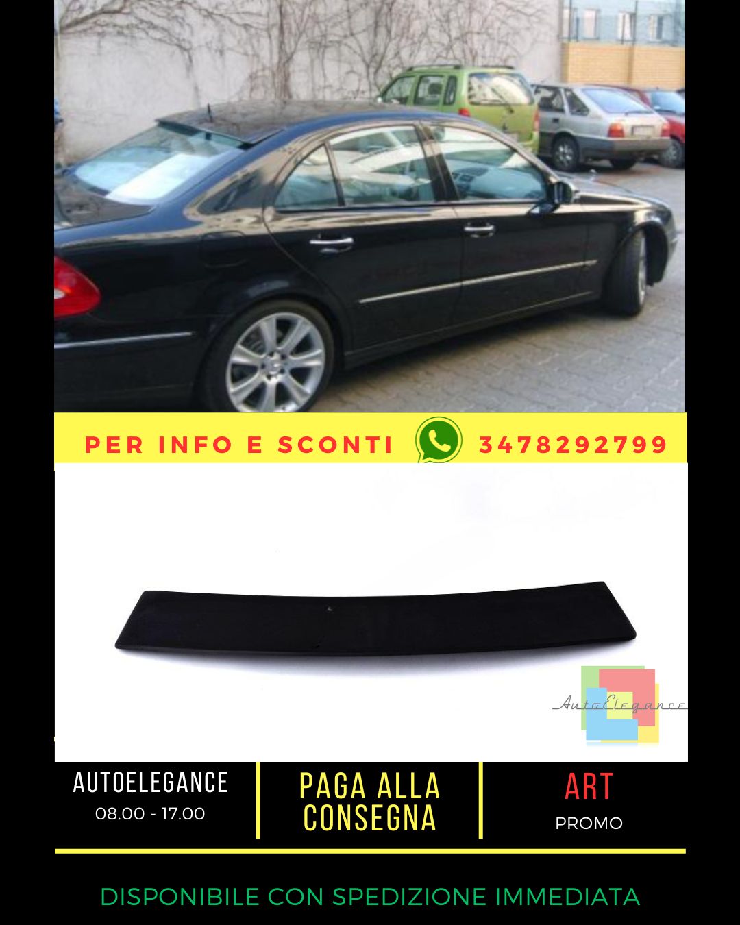 ⭐SPOILER ADATTO PER Mercedes E class W211 2002-2009⭐