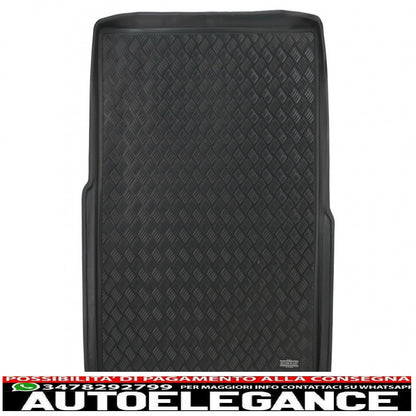 Tappetino per bagagliaio nero adatto alla variante VW Passat B8 (dal 2014 in poi) con ruota di scorta di dimensioni standard