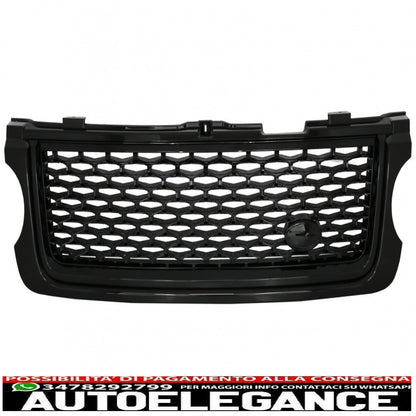 center grille suitable for land rover vogue iii l322 (2010-2012) all black autobiography supercharged edition