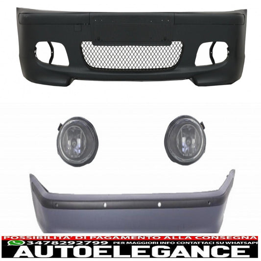 kit carrozzeria adatto per bmw serie 3 e46 berlina (1998-2004) paraurti con pdc e fendinebbia design m-technik
