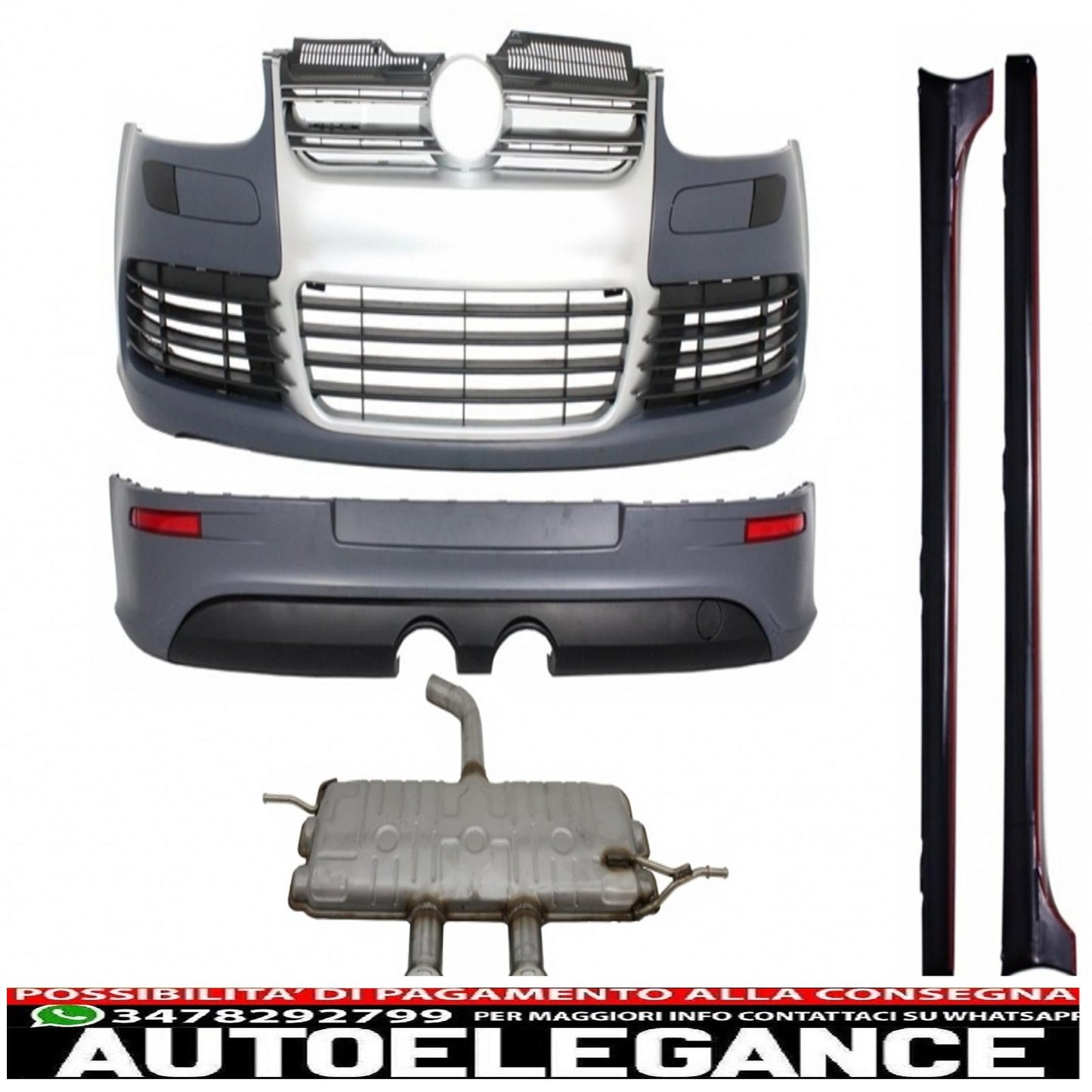 Complete conversion body kit suitable for vw golf 5 v (2003-2007) look r32