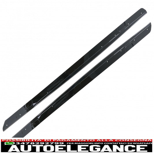 Minigonne laterali estensioni per labbra aggiuntive adatte per BMW Serie 2 F22 F23 Coupé Convertible (2014 in poi) M-Performance Look Piano Black