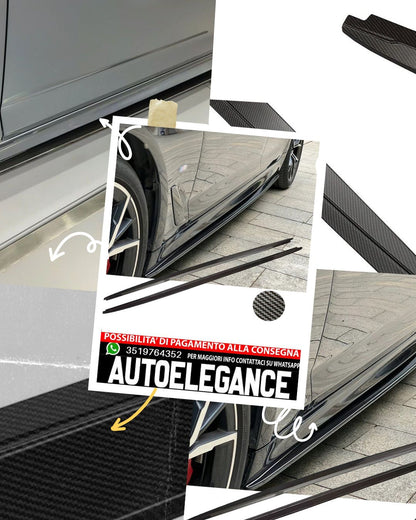 Minigonne laterali adatto per BMW Serie 5 G30 Sport look carbonio