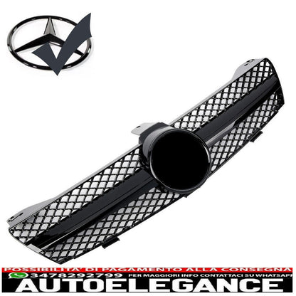 sports grill radiator grill suitable for mercedes w219 cls 2004-2008 glossy black - shows original titleoriginal textgrill sport kühlergrill passt für mercedes w219 cls 2004-2008 glanz schwarz 