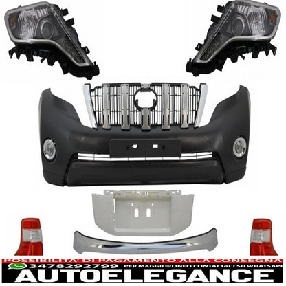 Complete body kit conversion restyling from 2009+ to 2014+ suitable for toyota land cruiser prado f j150