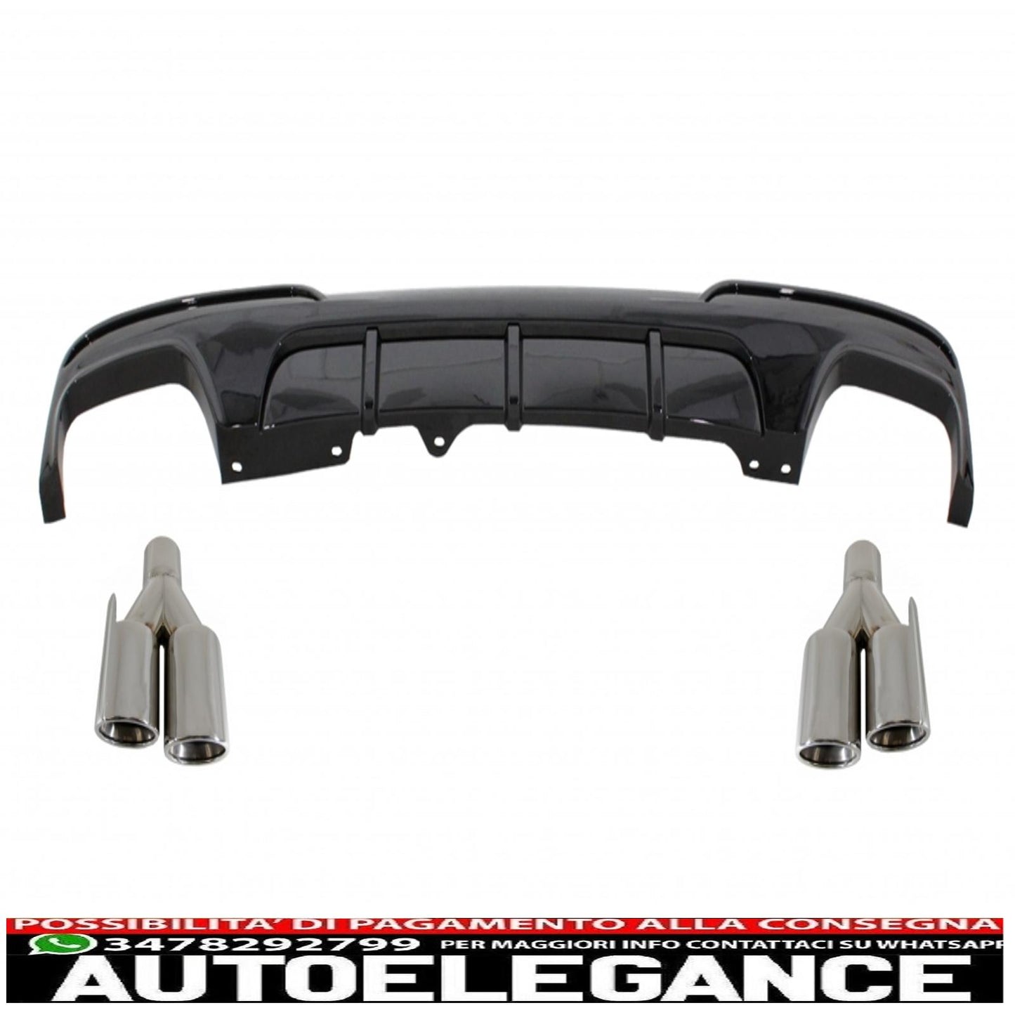 dual outlet air diffuser with tailpipes suitable for bmw 5 series f10 f11 (2011-2017) m-performance design