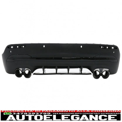 Rear Diffuser and Black Exhaust Tips Suitable for Mercedes Gla Suv H247 Sport Line (2020-) Aero 45s Design Night Package 