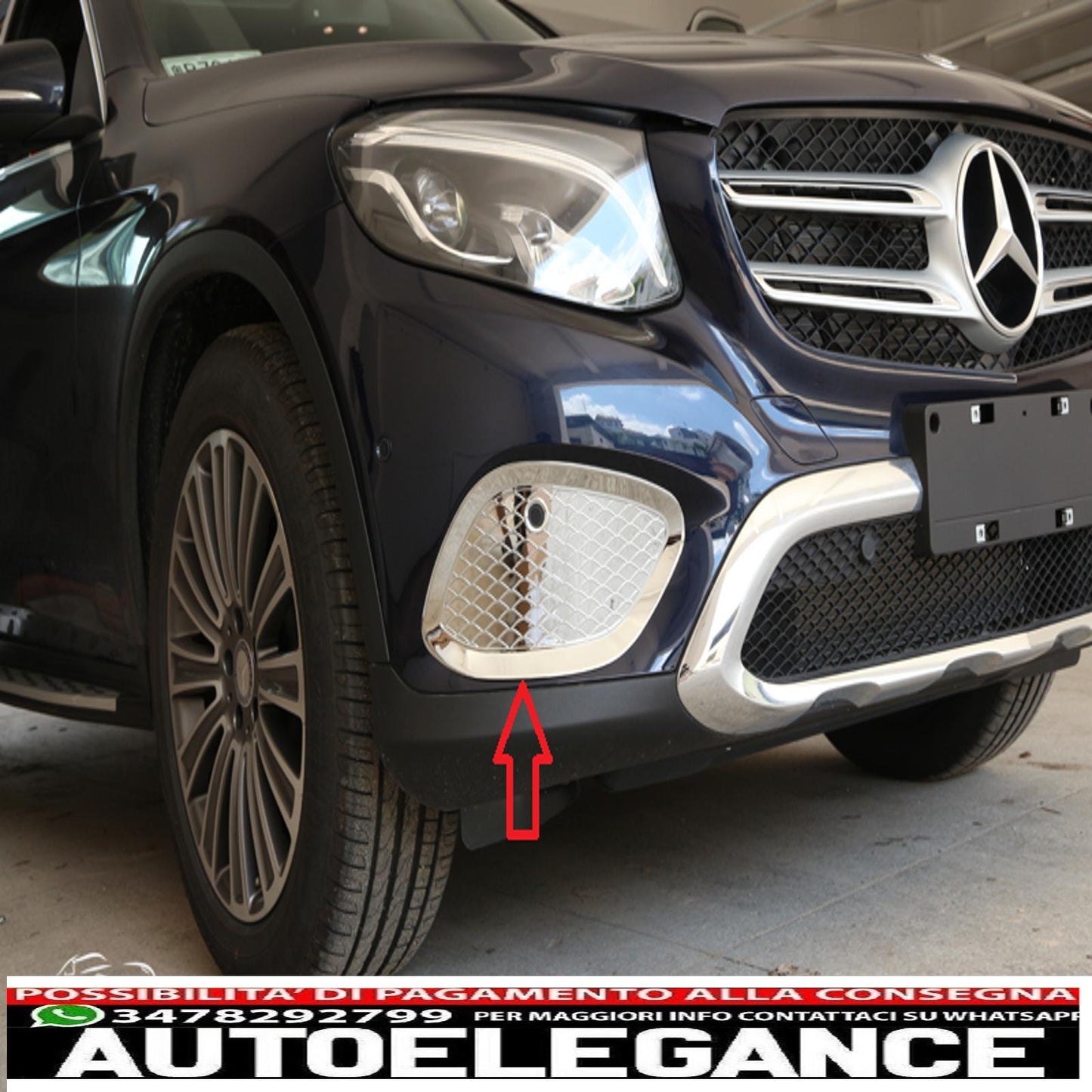 telaio cromato griglia griglia nsw maschera per mercedes x253 glc classe-mostra il titolo originaletesto originalechromrahmen grill gitter nsw blende für mercedes x253 glc klasse