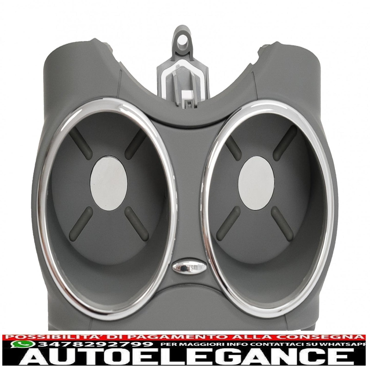 Front double cup holder suitable for mercedes cls c219 w219 (2003-2010) grey 