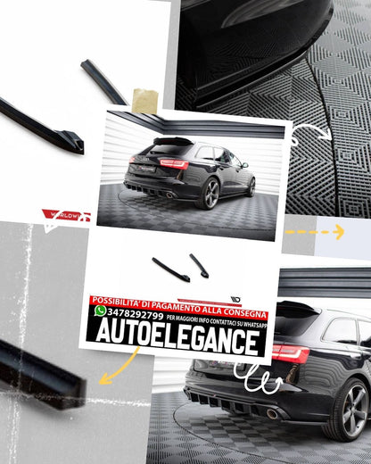 SPLITTER LATERALI POSTERIORI adatto per V.3 AUDI A6 AVANT C7 (2011 - 2014 )