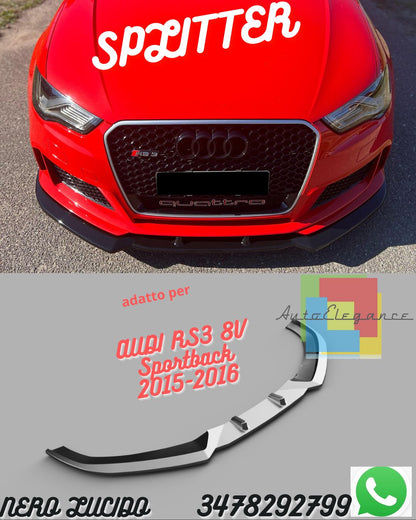 Front Splitter AUDI RS3 8V Sportback 2015-2016 With TÜV ABE 