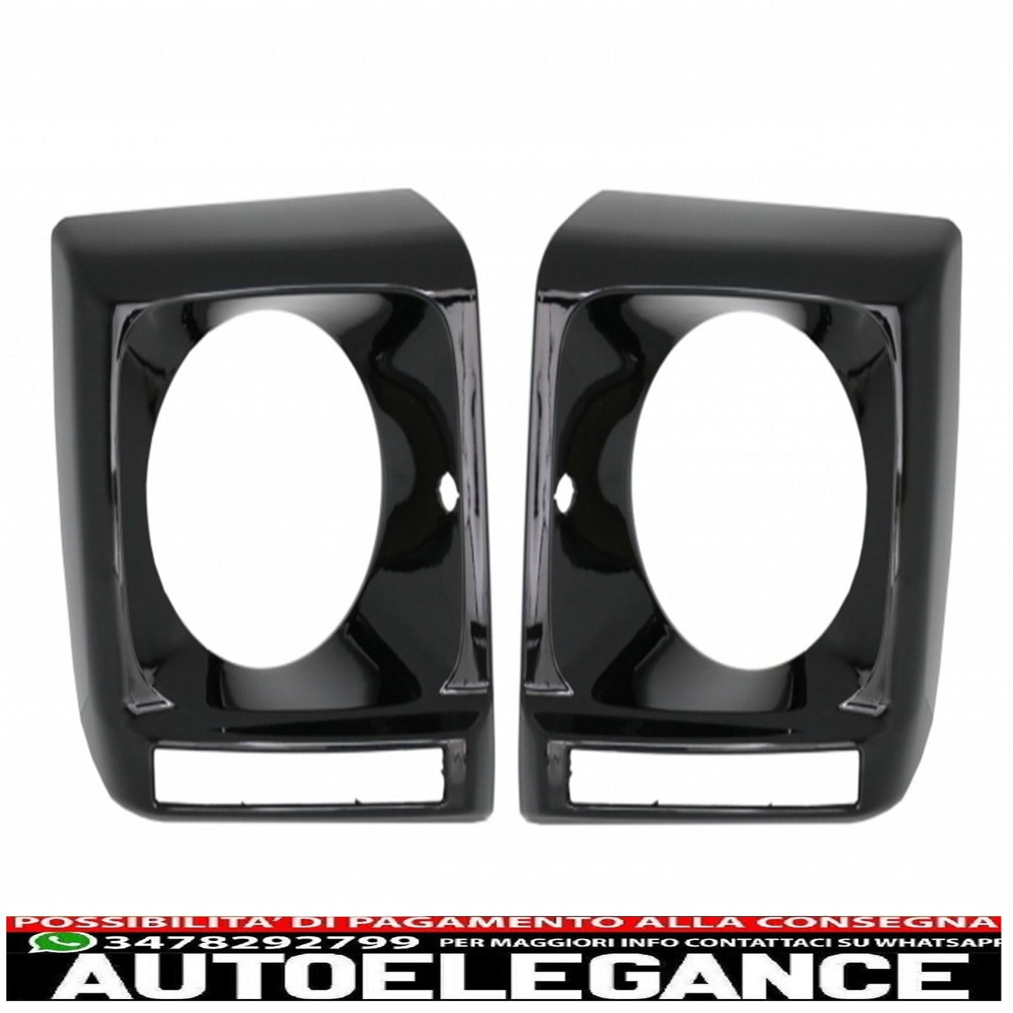 Copri fari neri adatti per mercedes classe g w463 (1989-2018) design g65 AUTOELEGANCERICAMBI