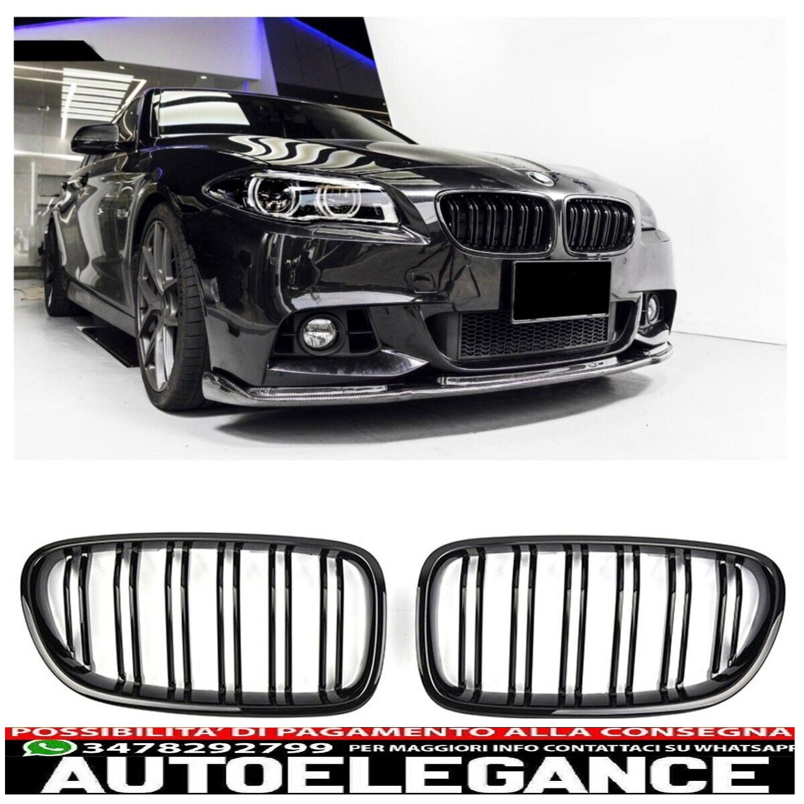 Adattato per BMW serie 5 F10 F11 griglia radiatore doppia barra lucida nero-mostra il titolo originaletesto originalefits BMW serie 5 f10 f11 griglia radiatore doppia barra nero lucido AUTOELEGANCERICAMBI