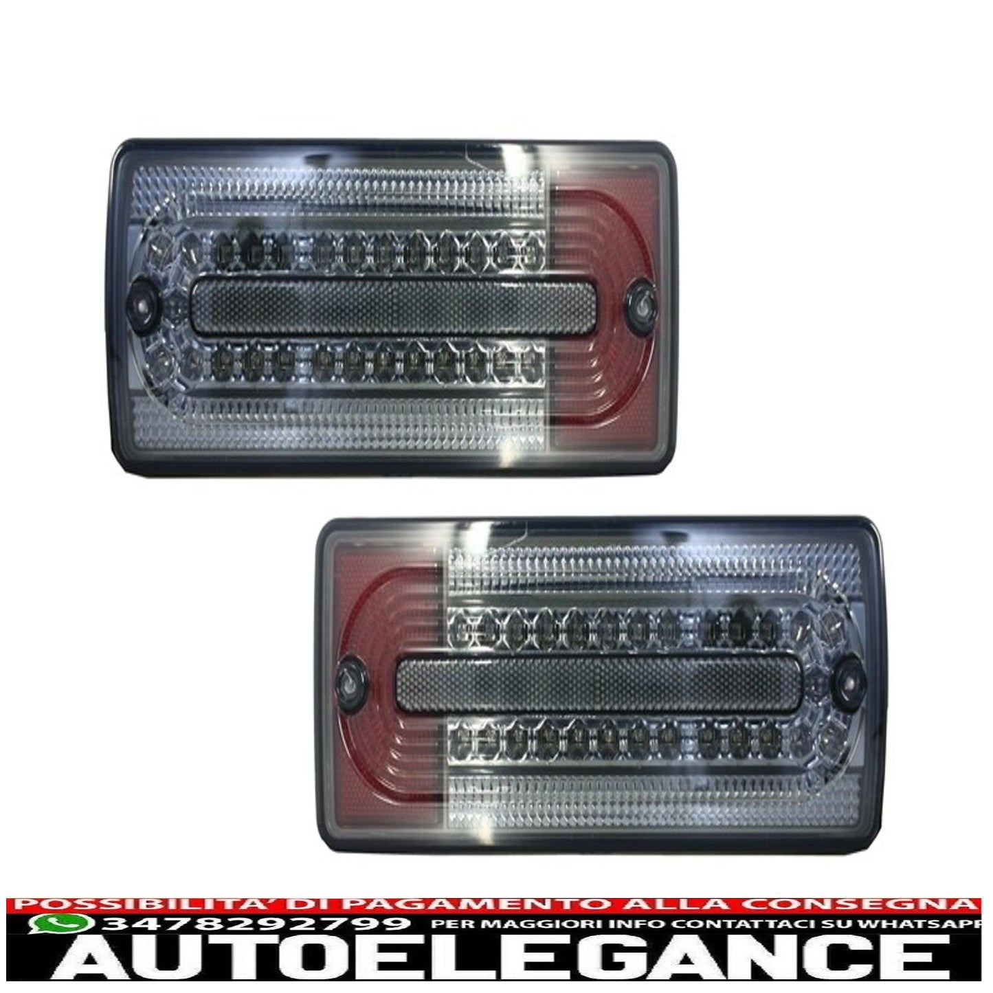 led rear lights suitable for mercedes benz g class w463 (1989-2015) smoke/red