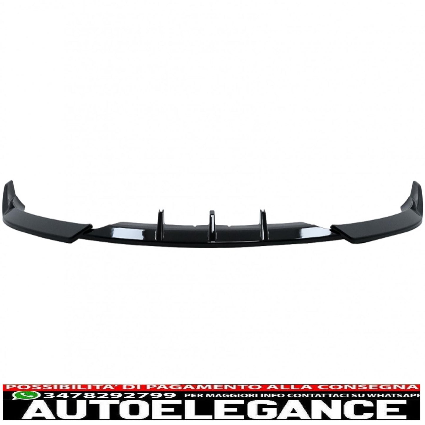 Additional spoiler for front bumper suitable for audi a4 b8 (2007-2012) sedan avant piano black