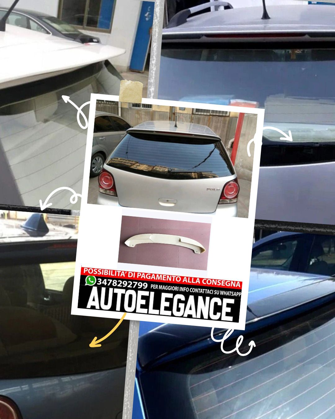 SPOILER adatto per VW Polo MK4 2001-2009