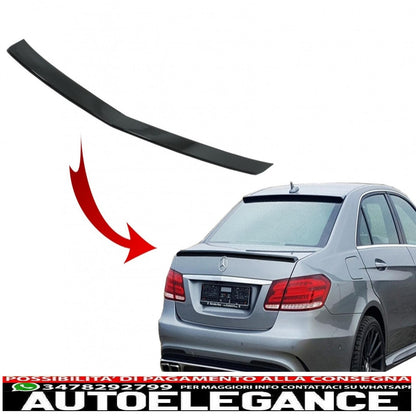 trunk spoiler suitable for mercedes e class w212 (2009-2016) restyling piano black design