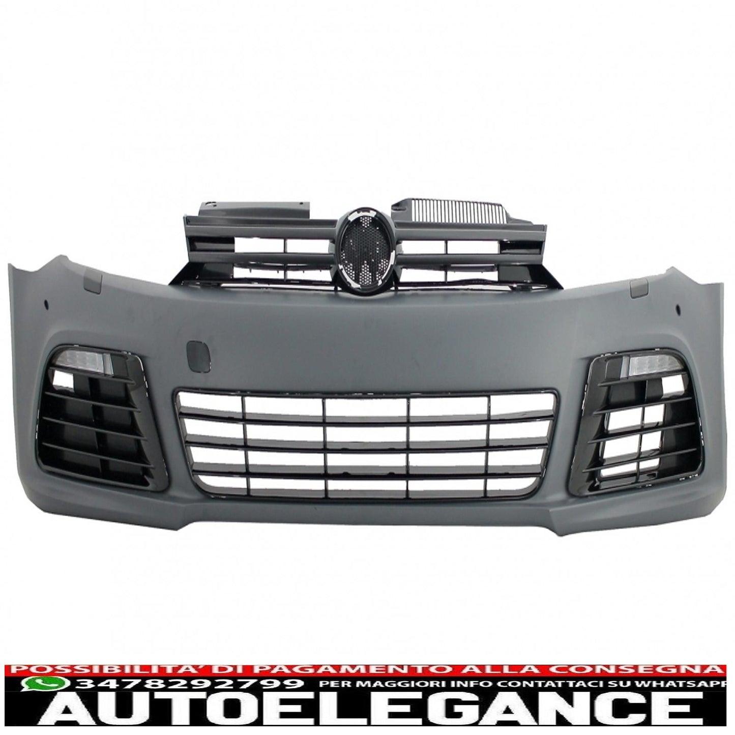 paraurti anteriore adatto a vw golf vi 6 mk6 (2008-2013) r20 design con pdc