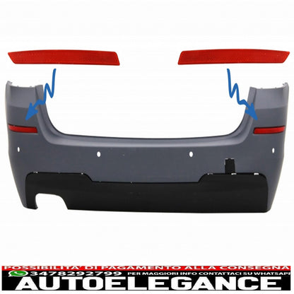 Catarifrangente paraurti posteriore adatto per BMW Serie 5 F11 (2011-up) design m-technik AUTOELEGANCERICAMBI