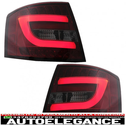 led rear lights suitable for audi a6 c6 4f limousine (04.2004-2008) smoke red 7pin