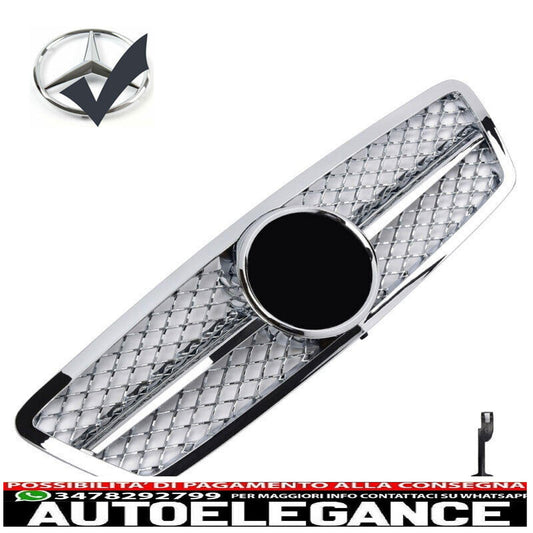 La griglia del radiatore sportiva Grill è adatta per Mercedes W203 S203 cromata