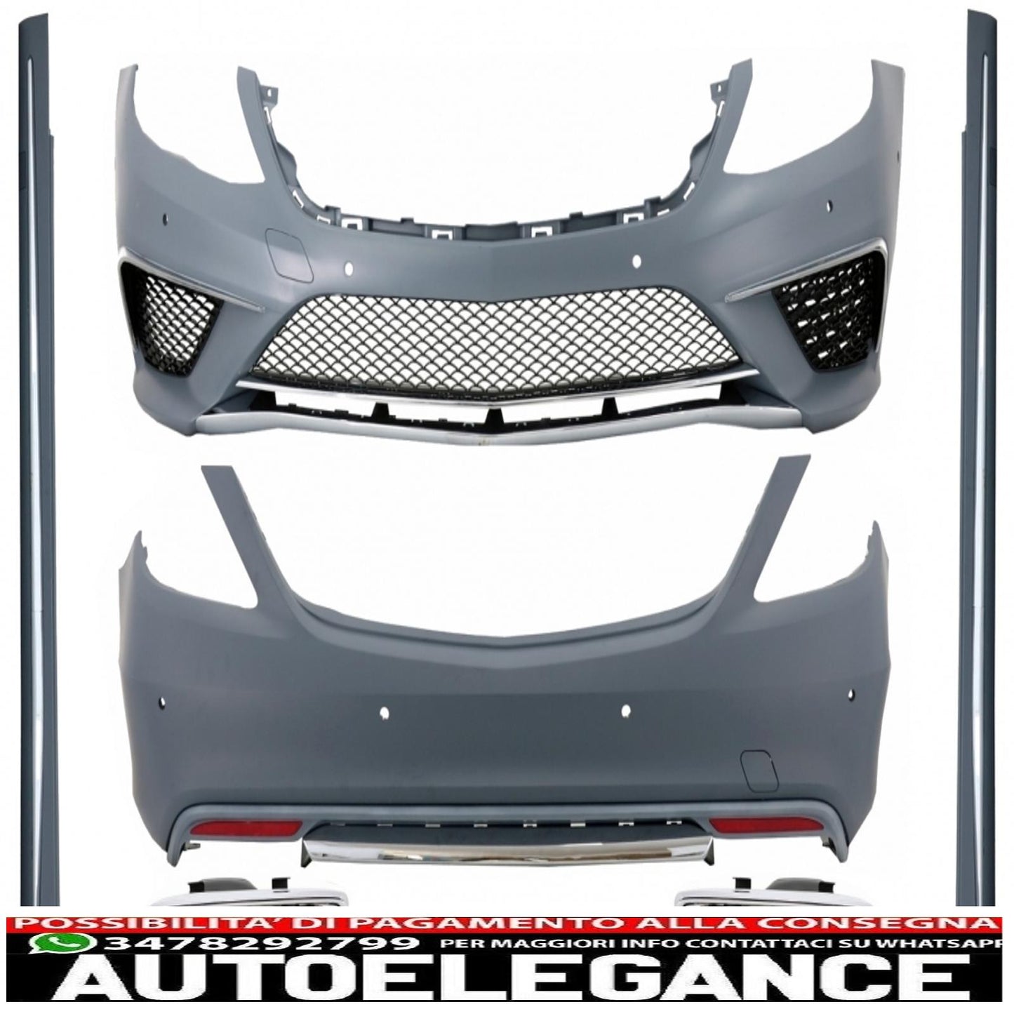body kit suitable for mercedes w222 s-class (2013-06.2017) long version with s65 chrome exhaust tips special edition