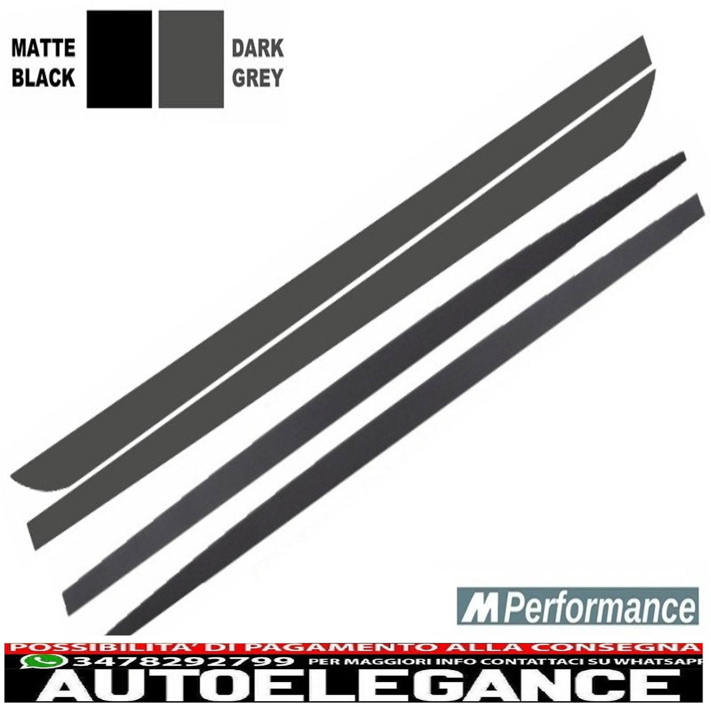 side skirts extensions additional lips with dark grey decals suitable for bmw f10 f11 5 series (2011-up) m-performance design