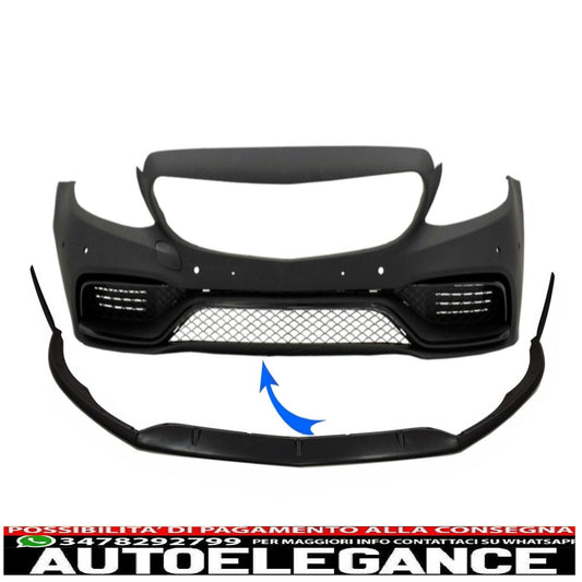 Labbro del paraurti anteriore adatto per mercedes classe c w205 s205 a205 c205 (2014-2018) limousine modello t coupé cabriolet edizione 1 design nero opaco