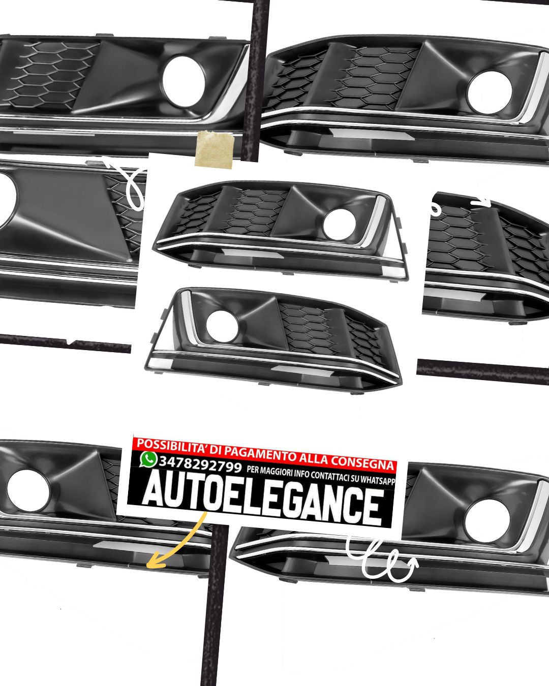 Ventilation grille VA suitable for Audi A4 B9 Avant S Line ACC from Facelift 15 