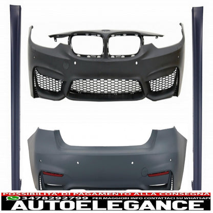 kit carrozzeria adatto per bmw serie 3 f30 (2011-2015) f30 lci (2016-up) con minigonne laterali m3 design sportivo