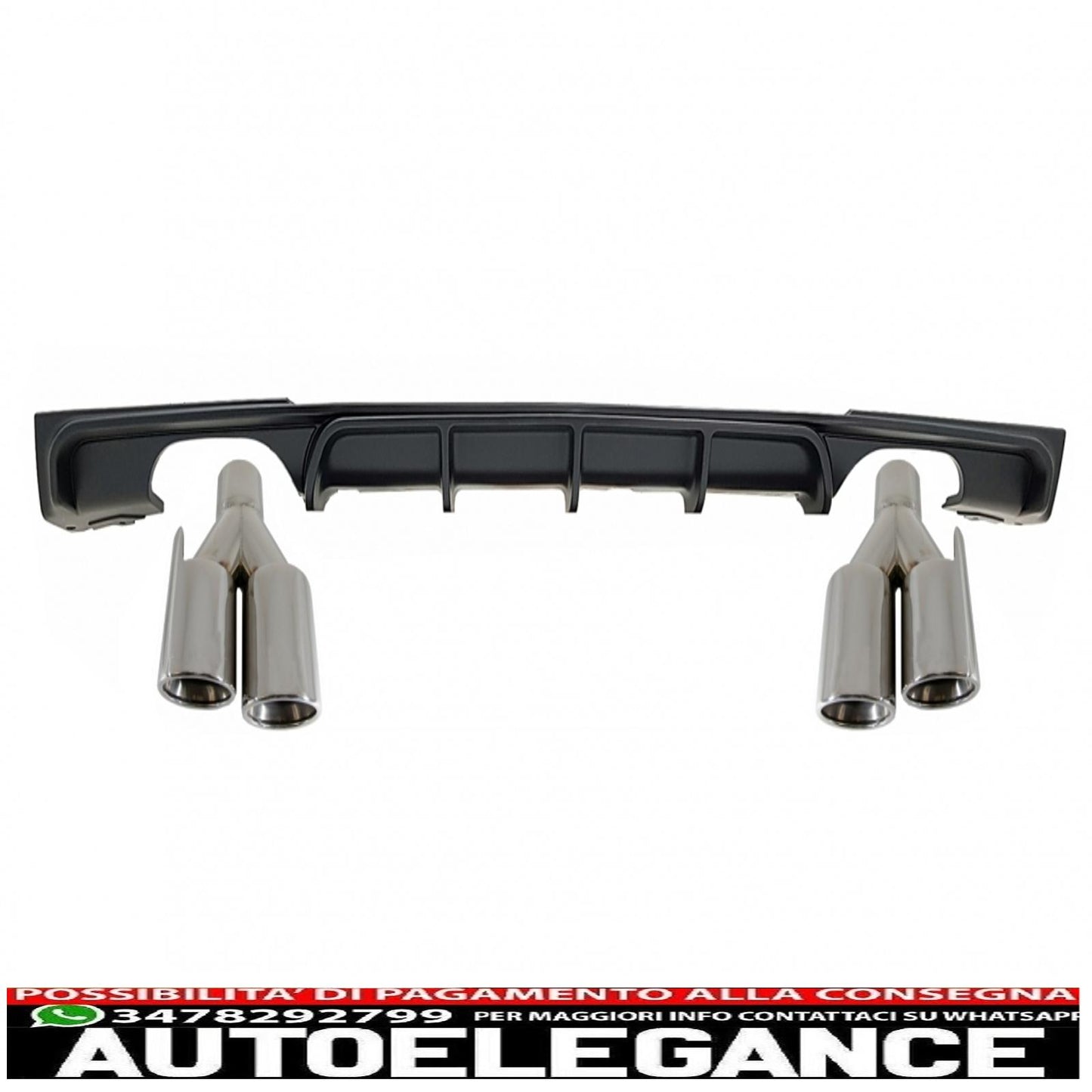 paraurti posteriore spoiler mantovana diffusore doppia uscita terminali di scarico adatti per bmw serie 3 f30 f31 (2011-2019) limousine touring m design