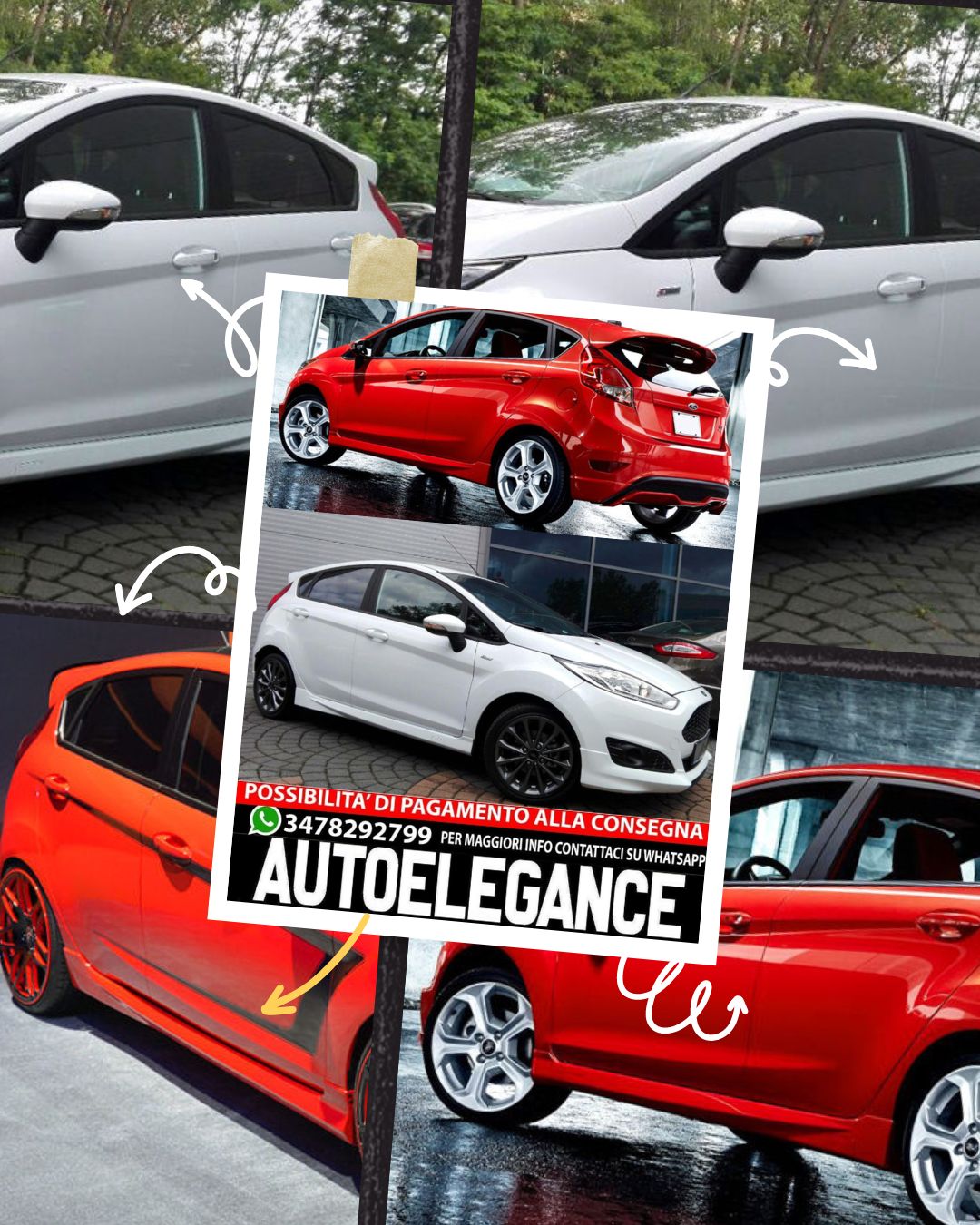 MINIGONNE LATERALI ADATTE PER FORD FIESTA MK7 5 PORTE ZETEC S/ST