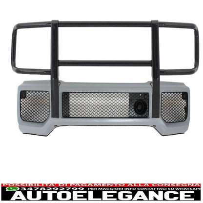 paraurti anteriore con bullbar nero adatto per mercedes classe g w463 (1989-2017) design g65