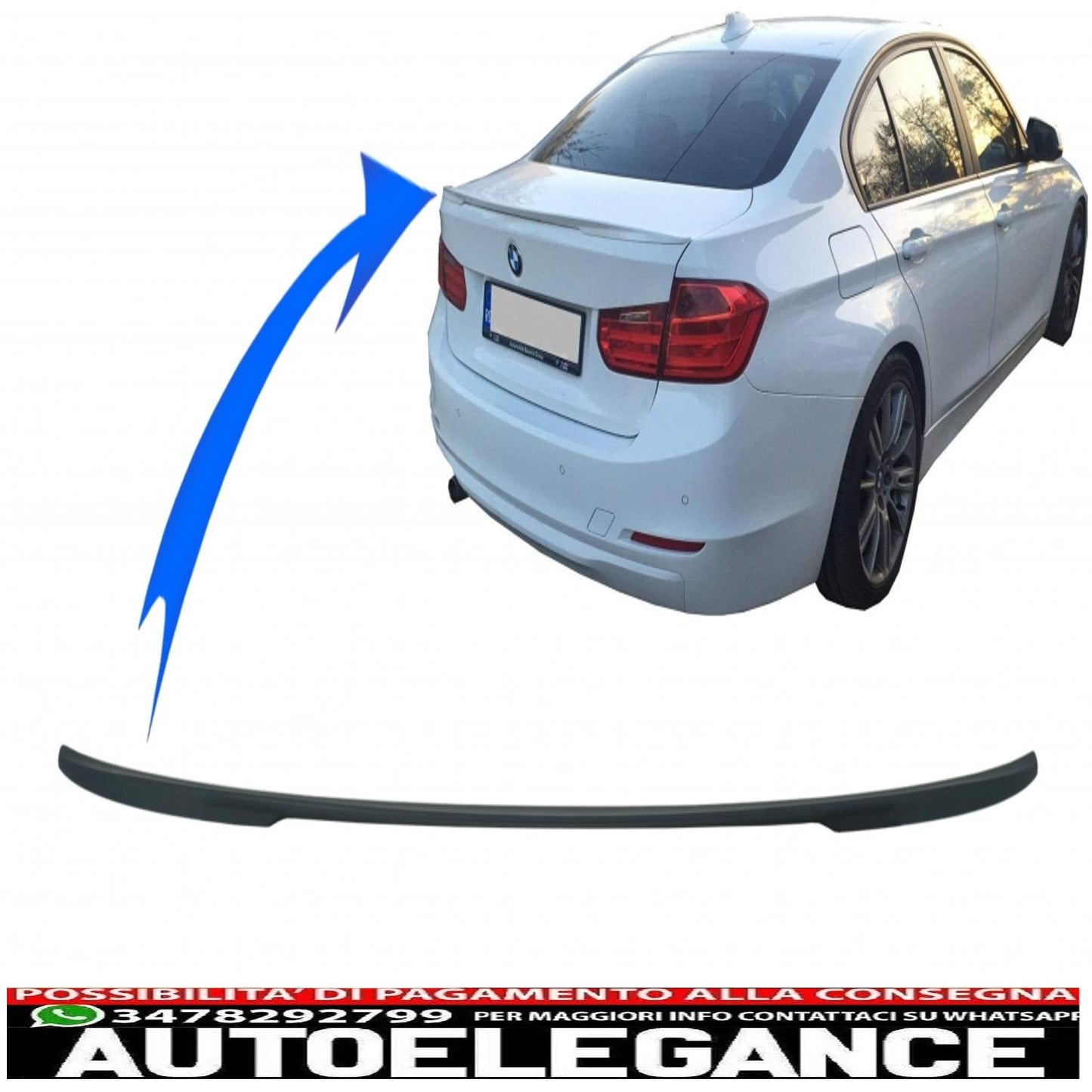 Trunk lid spoiler suitable for BMW 3 Series F30 (2011-up) M3 design