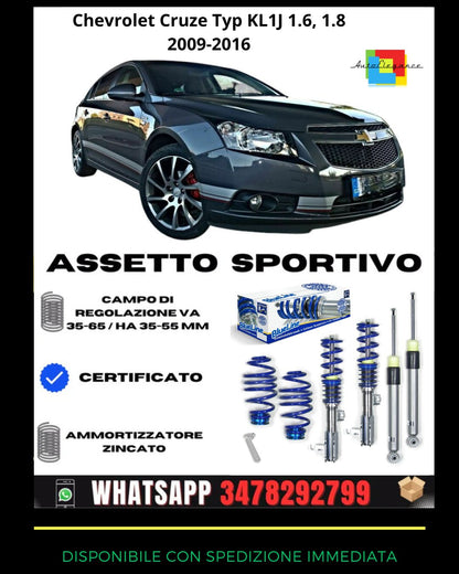 🔥Assetto sportivo adatto per Chevrolet Cruze tipo KL1J 1.6, 1.8 2009-2016🔥