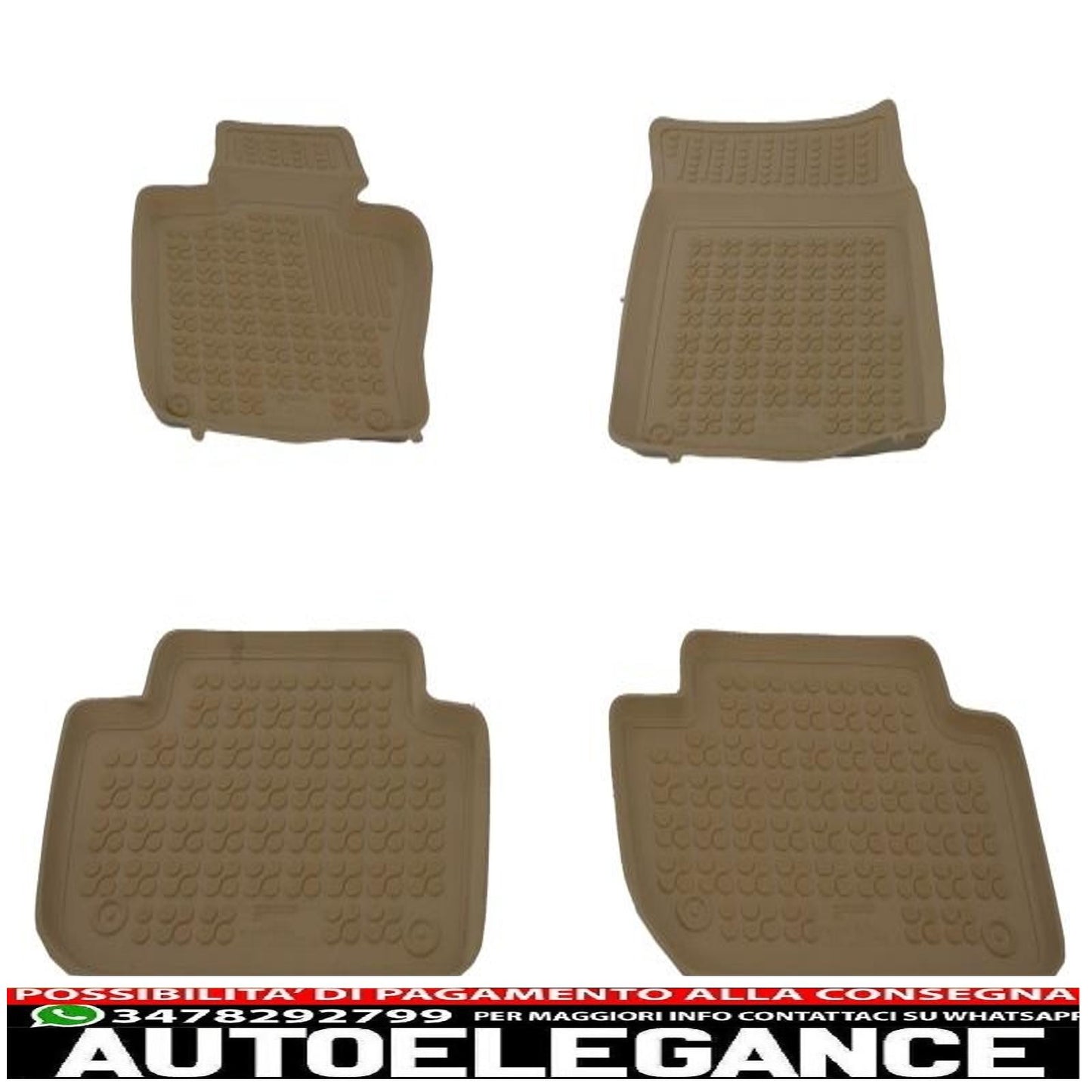 Beige rubber car mats suitable for bmw x3 e83 (2004-2010)