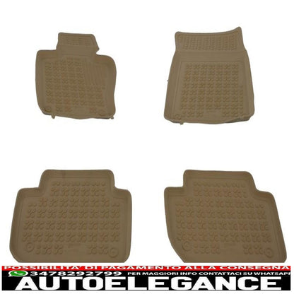 Beige rubber car mats suitable for bmw x3 e83 (2004-2010)