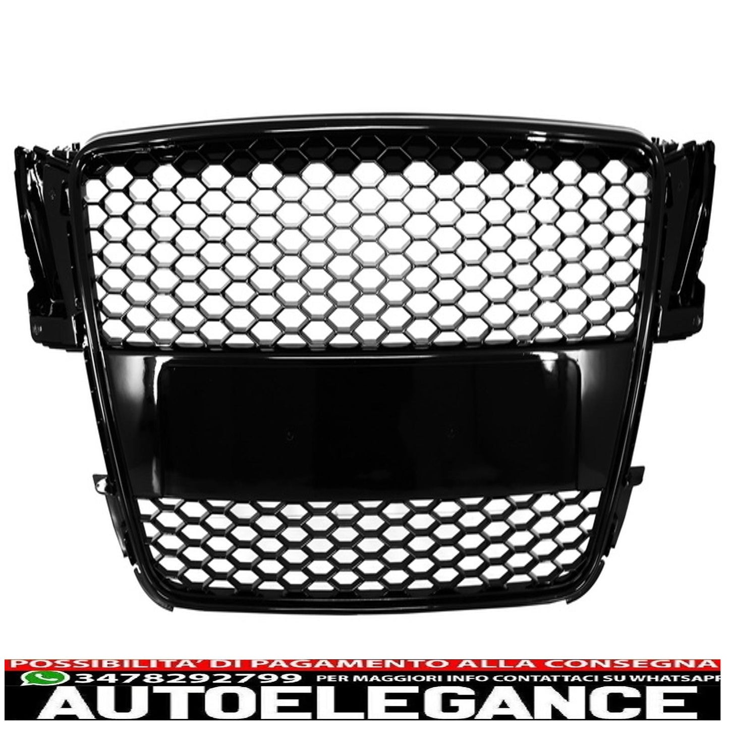 front grille without badge suitable for audi a5 8t (2007-2011) rs design piano black