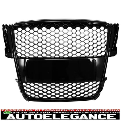 front grille without badge suitable for audi a5 8t (2007-2011) rs design piano black