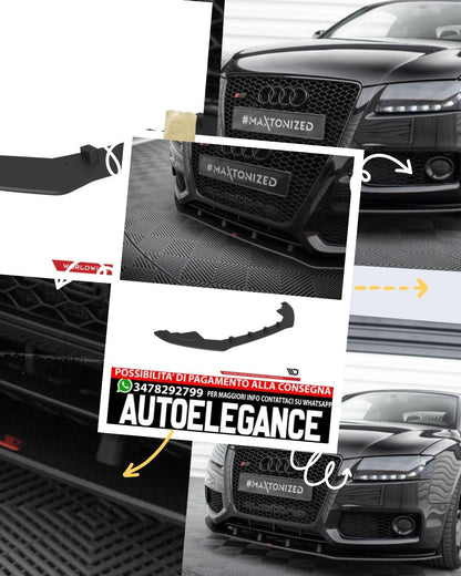 SPLITTER ANTERIORE STREET PRO ADATTO COMPATIBILE PER AUDI S5 / A5 S-LINE 8T  2007 - 2011