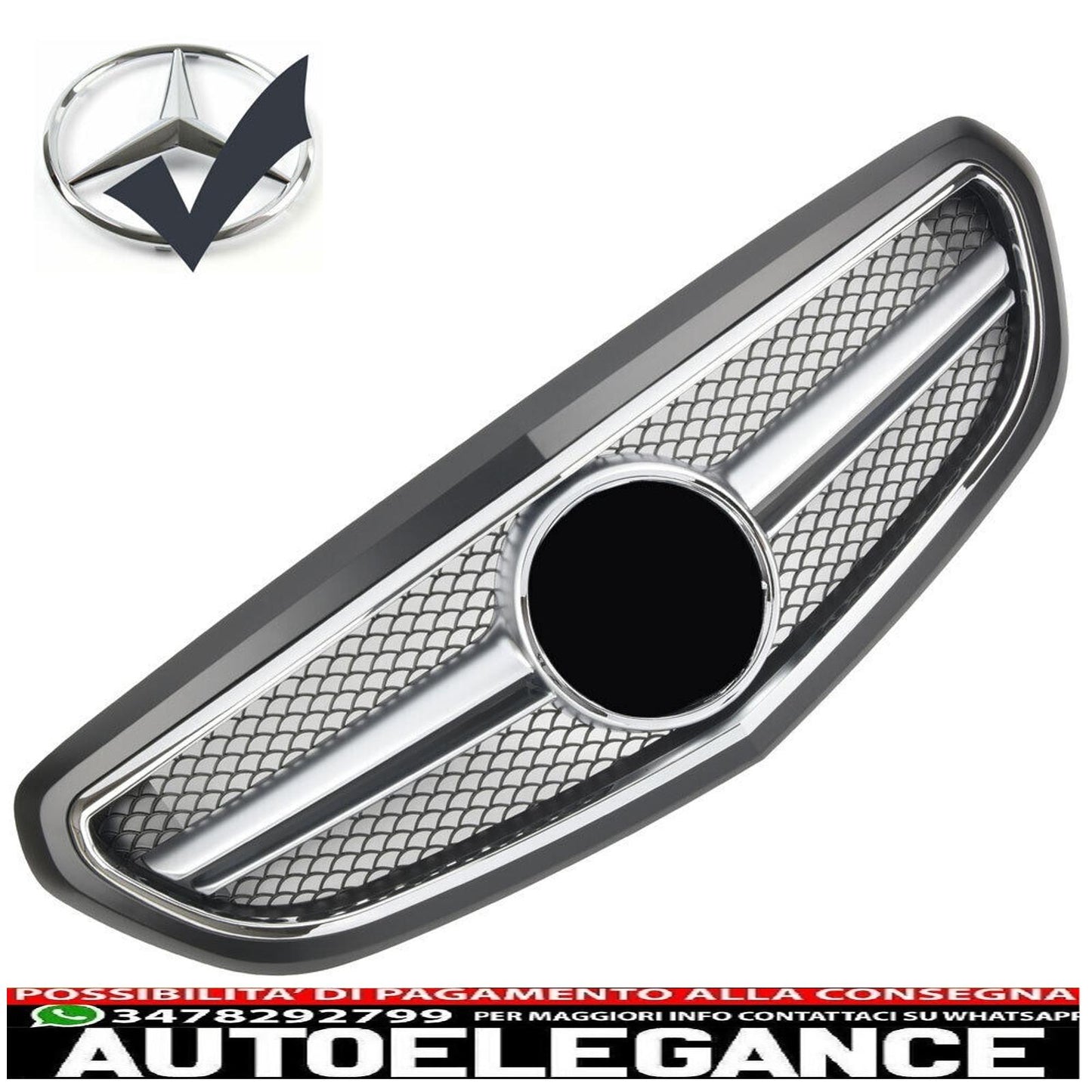 Griglia del radiatore sportiva per Mercedes W212 S212 E del 2013 nero opaco
