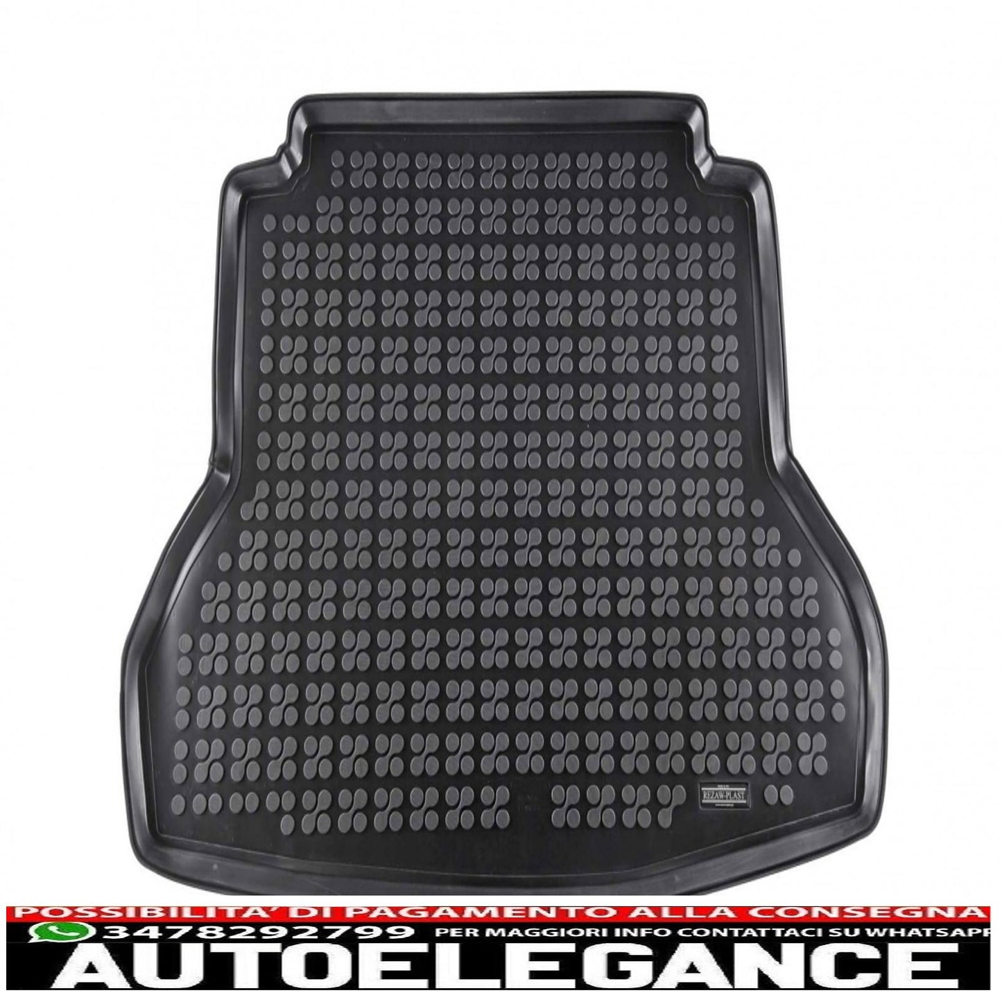 Black Rubber Boot Mat Suitable for Hyundai Elantra Vi (2016-up)