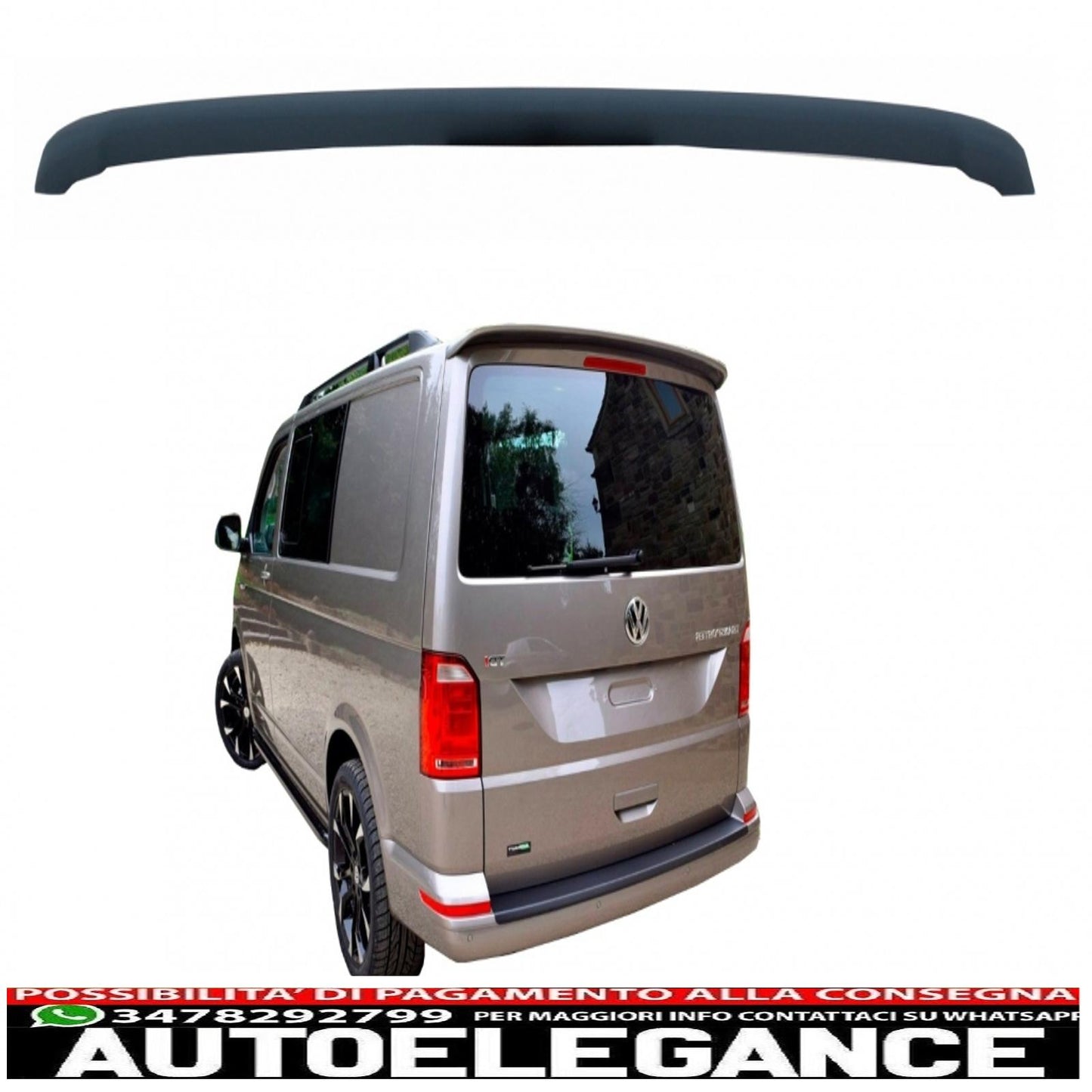 Roof spoiler suitable for VW Transporter Multivan Caravelle T6 (2016-up) single rear door 