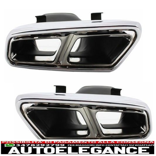 Exhaust muffler tips suitable for mercedes benz s class w222 e class w212 s212 facelift cls w218 sl class r231 e63 s65 sl65 a-design 